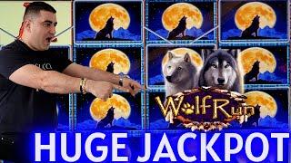 HUGE JACKPOT On High Limit Wolf Run Slot Machine