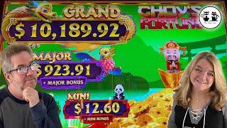 NEW GAME CHOY'S FORTUNE 3 REEL SLOT! HIGH ROLLER WHEEL OF FORTUNE - CAN HEIDI CAT GET THE WHEEL?