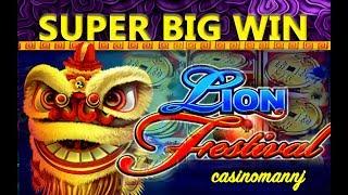 *SUPER BIG WIN* - LION FESTIVAL SLOT - MULTI-SPINNING & WINNING! - Slot Machine Bonus