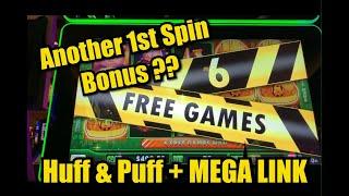 1st Spin Bonus on HUFF & PUFF and Ultra Hot Mega Link