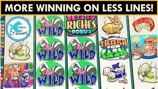 BEST METHOD TO WIN ON STINKIN' RICH SLOT MACHINE! LESS LINES FOR THE WIN!