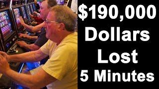 •5 Minutes $190,000 Lost on High Stakes Vegas Casino Video Slot IGT, Aristocrat, WMS Machine • SiX S