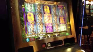 Teddy bear playing Golden Goddess slot machine Part 1