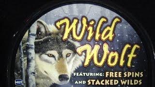 WILD WOLF slot machine Bonus and BIG WIN (5c)