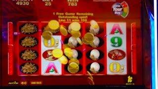 Aristocrat's 50 Dragons Slot Machine - Nice Bonus Win