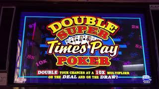 $100 LIVE PLAY on DOUBLE SUPER TIMES PAY VIDEO POKER 5 CENT DENOM MAX BET $3.50 with MULTIPLIERS