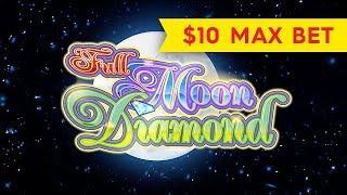 Full Moon Diamond Slot - $10 Max Bet - DRAMATIC BONUS, I DID IT!