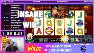 325 Free Spins!! Insane Win From Gold Of Persia Slot!!