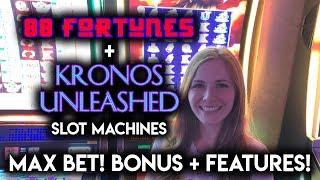 Kronos Unleashed Slot Machine! Max Bet Features + Free Spins BONUS!