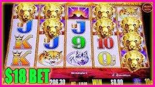 HUGE HITS! BUFFALO GOLD SLOT MACHINE  •  $18 BET HIGH LIMIT  •  AMAZING RUN COIN SHOW