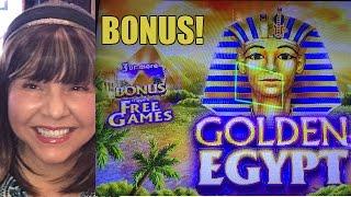 GOLDEN EGYPT SLOT MACHINE BONUS-LIVE PLAY