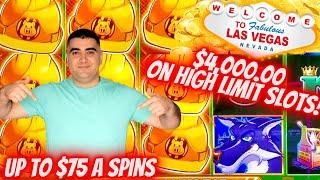 $4,000.00 On High Limit Slot Machines Up To $75 Bets ! What Can I Hit? Live Slot Play | SE-7 | EP-20