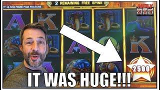 This little star turned into a HUGE WIN! Cash Locomotive slot machine!