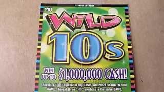 $10 Illinois Instant Lottery Scratch Off Ticket - Wild 10s
