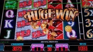 Super Rubies Slot Machine Bonus - 7 Free Games with Multiplier Reel - Nice Win