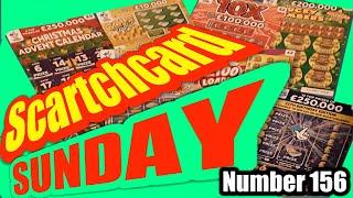 Scratchcards..Christmas Advent ..Triple Jackpot..10X..£100 Loaded..£250,000 Blue..Lucky Num
