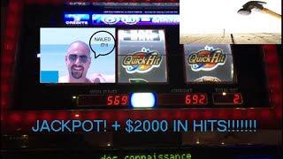 QUICK HITS JACKPOT, + $2,000 IN HITS!