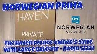 Norwegian Prima - Haven Deluxe Owner's Suite w/ Large Balcony & Hot Tub! ⋆ Slots ⋆ NCL Room 13324 Full Tour