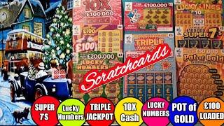 Scratchcards..Triple Jackpot..Pot of Gold..10X Cash..£100 Loaded..Super 7s..Lucky Lines