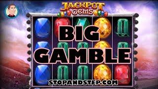 Jackpot Gems £500 Jackpot Slot Machine BIG GAMBLE