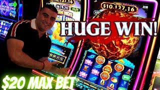 HUGE WIN On Ultra Hot Mega Link Slot Machine - $20 Max Bet | Mega JACKPOT On Star Watch Fire Slot