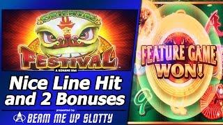 Oriental Festival Slot - Nice Line Hit and 2 Free Spins Bonuses, Big Win with Wild Multipliers