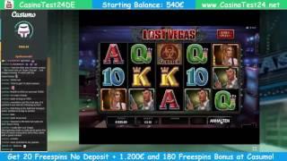 BIG WIN Survivor Freespins on Lost Vegas Slot - 2,10€ BET!!!