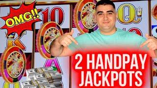 2 HANDPAY JACKPOTS On High Limit Slot Machines ! WINNING JACKPOTS In Las Vegas Casinos