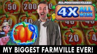 My BIGGEST Farmville Bonus EVER ⋆ Slots ⋆ 4X ALL WINS at Rocky Gap