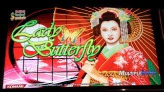LADY BUTTERFLY | Konami - Slot Bonus Re-Spin Feature *NEW GAME*
