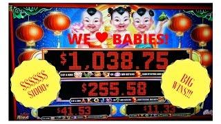 I •️ ASIAN BABIES!  OVER $1000 IN WINS!  DUANWU SLOT BONUS AND PROGRESSIVE WINS!