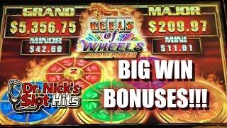 **BIG WIN BONUSES!!!** Reels of Wheels Horsepower Slot Machine