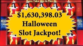 •Halloween Jackpot 1.6 Million! High Limit Vegas Casino Video Slots Handpay Max Bet $100 Machine • S