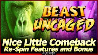 Does The Beast Get Uncaged?  Live Play, Features and Free Spin Bonus in Beast Uncaged Slot Machine!