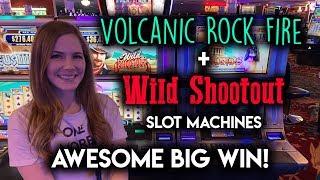 CRAZY Huge Hit on Wild Shootout Slot Machine!
