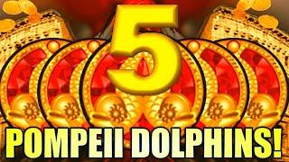 5 POMPEII DOLPHINS! IT FINALLY HAPPENED! ⋆ Slots ⋆ POMPEII & MORE OLDIES @ RED ROCK (ARISTOCRAT GAMING)