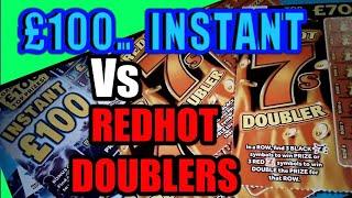 •#7•Scratchcard Sunday•RED HOT 7's.• .Vs.•INSTANT £100.•.......(The final )•