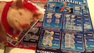 Scratchcards ..Monopoly Millionaire..Millionaire 7's..Lotto...part-1..with Piggy