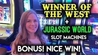 JURASSIC WIN!! Winner of The West Slot Machine + Jurassic World BONUS!