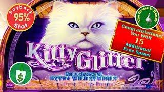 • Kitty Glitter 95% payback slot machine, Bonus Retrigger, Big Win