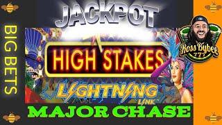 Lightning Link High Stakes Major Chase Big Bets Only Max Bet Jackpot!