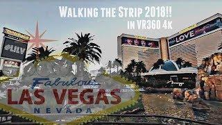 Las Vegas Strip Walk 2018 - 360(4K)