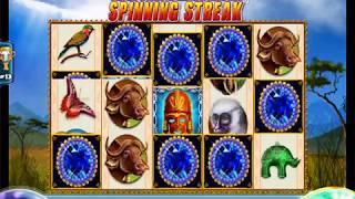 JEWELS OF AFRICA Video Slot Casino Game with a "BIG WIN" FREE SPIN BONUS
