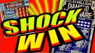 SCRATCHCARDS...SHOCK WINNER....DIAMOND MILLIONAIRE..PLAY YOUR STARS RIGHT