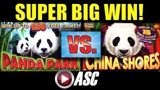 *SUPER BIG WIN!* PANDA PARK (IGT) vs. CHINA SHORES (Konami) | MAX BET! Slot Machine Bonus