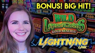 Awesome Hit! Wild LepreCoins Gold Reserve Slot Machine! Big Lightning Link BONUS!