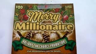 Scratching a $20 Instant Lottery Ticket - Illinois Holiday Ticket
