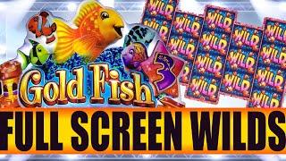 ★★ SPECTACULAR WIN / ALL WILD ★★ DOUBLE FEATURE - GOLD FISH 3 - WMS SLOT MACHINE