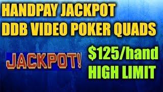 $125/hand HIGH LIMIT Video Poker w/Handpay JACKPOT