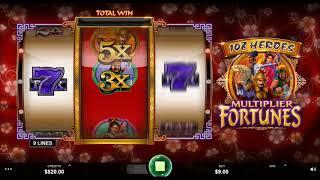 108 Heroes Multiplier Fortunes Onlline Slot from Microgaming - Free Spins Feature!